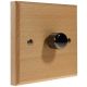 Scandic 1Gang 2Way Push on/Push off  LED Dimmer Switch in Beech with Bevelled edge