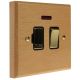 Scandic 1Gang 13Amp Switch Fuse Spur with Neon in Beech with Bevelled Edge