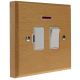 Scandic 1Gang 13Amp Switch Fuse Spur with Neon in Beech with Bevelled Edge