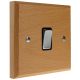 Scandic 1Gang Double Pole 20Amp Rocker Switch in Beech with Bevelled Edge