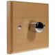 Scandic 1Gang 2Way Push on/Push off  LED Dimmer Switch in Beech with Bevelled edge