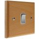 Scandic 1Gang Double Pole 20Amp Rocker Switch in Beech with Bevelled Edge