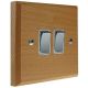 Scandic 2Gang 2Way 10Amp Rocker Switch in Beech with Bevelled Edge