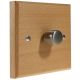 Scandic 1Gang 2Way Push on/Push off  LED Dimmer Switch in Beech with Bevelled edge