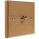 Scandic 1Gang 2Way 10Amp Satin Stainless Toggle Switch in Beech with Bevelled Edge