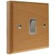 Scandic 1Gang Double Pole 20Amp Rocker Switch in Beech with Bevelled Edge