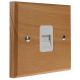 Scandic 1Gang Telephone Secondary  Socket in Beech with Bevelled Edge