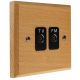 Scandic 2Gang TV/FM Co-Axial Isolated Socket in Beech with Bevelled Edge