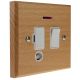 Scandic 1Gang 13Amp Switch Fuse Spur with Neon and Flex Outlet in Beech with Bevelled Edge