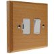 Scandic 1Gang 13Amp Switch Fuse Spur in Beech with Bevelled Edge