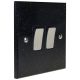 Quarry 2 Gang 2Way 10Amp Rocker Switch in Black Pearl