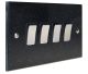 Quarry 4 Gang 2Way 10Amp Rocker Switch in Black Pearl