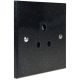 Quarry 1 Gang 5Amp Unswitched Socket in Black Pearl