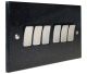 Quarry 6 Gang 2Way 10Amp Rocker Switch in Black Pearl