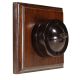 1 Gang 1 or 2way Bakelite Switch Brown Dolly On A Solid Dark Oak Base