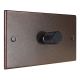 Accord Copper Bronze 1G 2W 1000W/VA Dimmer Switch with Black Retro Knob