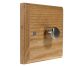 Classic Wood 1Gang 2Way LED Dimmer in Ash with Satin Stainless Dimmer Cap