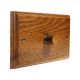 Classic 1G LED Dimmer twin plate in Medium Oak