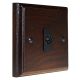 Classic 1Gang TV Co-Axial Isolated Socket in Dark Oak