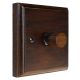 Wood 1 Gang Fan Control Dimmer Switch in Solid Dark Oak