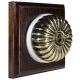 1 Gang Intermediate (3way switching) Period Asbury Dark Oak Wood - Antique Fluted Dome Light Switch