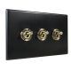 Matt Black 3G 2W 20A Designer Toggle Switch