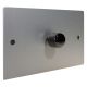 Penland 1G 2Way Push on/Push off 1000W/VA Dimmer Switch on a Twin Plate in Brushed Aluminium-Satin Silver