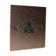 Elements 1G 2A UnSwitched Socket in Copper Crackle Finish with Black Insert