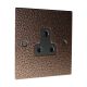 Elements 1G 5A UnSwitched Socket in Copper Crackle Finish with Black Insert