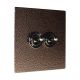 Elements 2G 2Way 10A Black Nickel Toggle Switch in Copper Crackle Finish