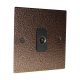 Elements 1G TV Co-axial Non Isolated Socket in Copper Crackle Finish with Black Insert