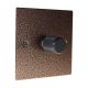 Elements 1G 2W 400W Dimmer Switch in Copper Crackle with new  Black Retro Knob