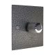 Elements 1G 2W LED Dimmer in Hammered Silver with new Chrome Retro Dimmer Knob