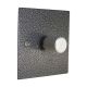 Elements 1G 2W LED Dimmer in Hammered Silver with new Satin Silver Retro Dimmer Knob