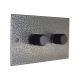 Elements 2G 2W 2 X 400W Dimmer in Hammered Silver with new Black Retro Dimmer Knob