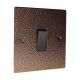 Elements 1G Double Pole 20A Rocker Switch in Copper Crackle Finish with Black rocker and black trim