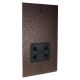 Elements 110/240 Dual Voltage Shaver Socket in Copper Crackle Finish with Black Insert