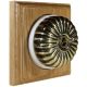 1 Gang Intermediate (3way switching) Period Asbury Light Oak Wood - Antique Fluted Dome Light Switch White pattress