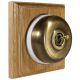 1 Gang Intermediate (3way switching)  Period Asbury Light Oak Wood - Antique Smooth Dome Light Switch White pattress