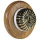 Round 1 Gang Intermediate (3way switching) Period Asbury Light Oak Wood - Antique Fluted Dome Light Switch White pattress