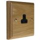 Classic Wood 1Gang 2Amp Unswitched Socket in Solid Light Oak