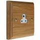 Classic 1Gang 2Amp Unswitched Socket in Solid Light Oak