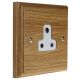 Classic 1Gang 5Amp Unswitched Socket in Solid Light Oak