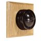 1 Gang 1 or 2way Bakelite Switch Brown Dolly On A Solid Light Oak Base