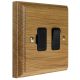 Classic Wood 1 Gang 13Amp Switch Fuse Spur in Solid Light Oak