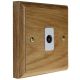 Classic 1Gang TV Co-axial Non Isolated Socket in Solid Light Oak