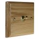 Classic Wood 1 Gang 2Way 10Amp Polished Brass Toggle Switch in Solid Light Oak