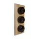 Linden 3 Gang 1 or 2way Vertical Bakelite Switch Brown Dolly On A Limed Oak Base