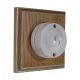 Linden 1 Gang 1 or 2way Bakelite Switch White Dolly On A  Limed Oak Base