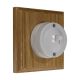 Linden 1 Gang 1 or 2way Bakelite Switch White Dolly On A  Light Oak Base